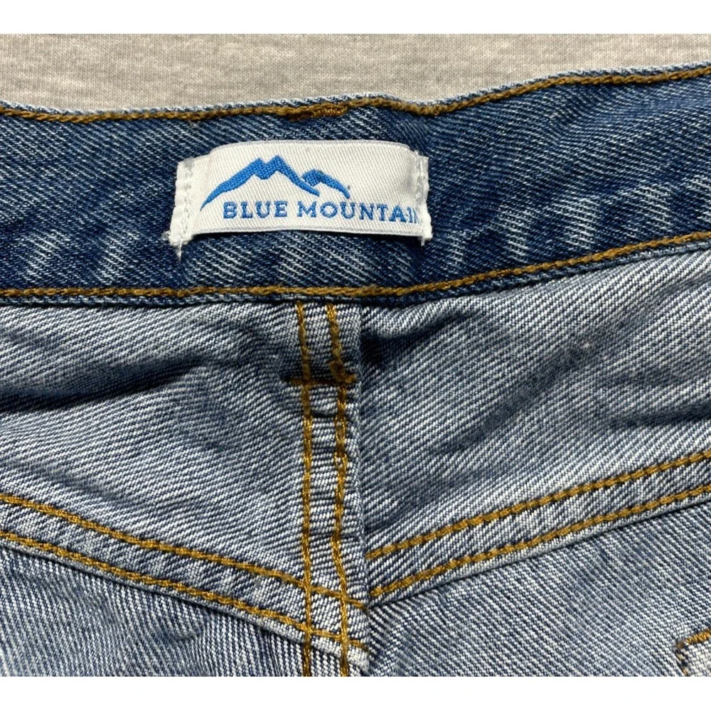 Blue Mountain Relaxed Fit Jeans Mens 40x32 (Fits 36x30) Blue Denim Straight Leg